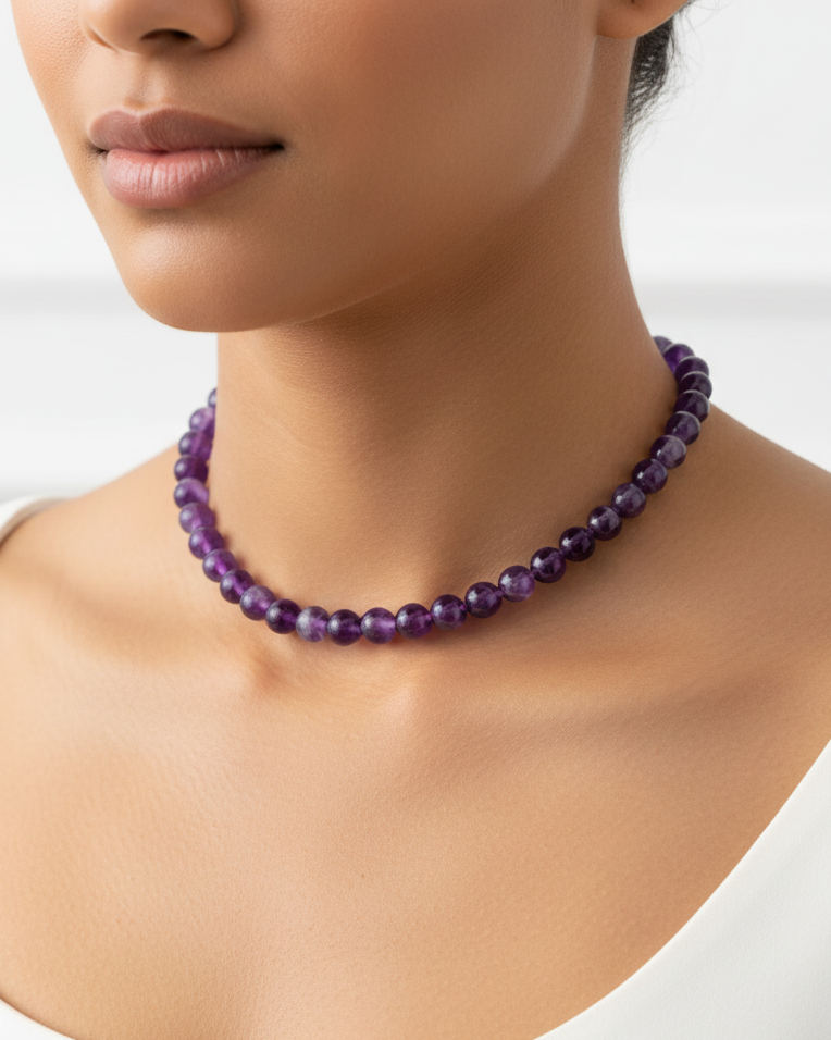 Amethyst women's necklace WNEC181PR