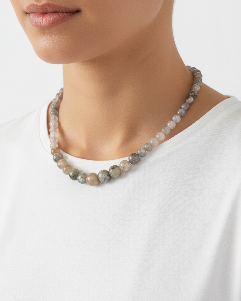 Women's tourmaline stone necklace WNEC169GY