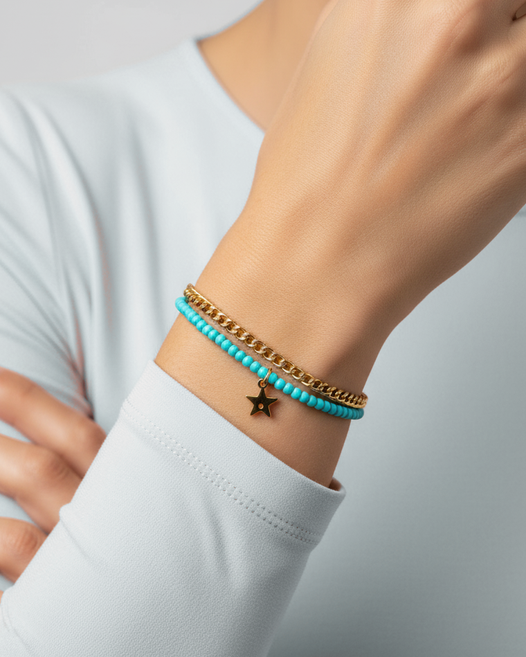 Elegant double layer bracelet WBRA175LL