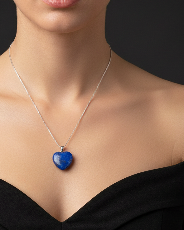 Women's Necklace Natural Lapis Lazuli Stone WNEC156BL