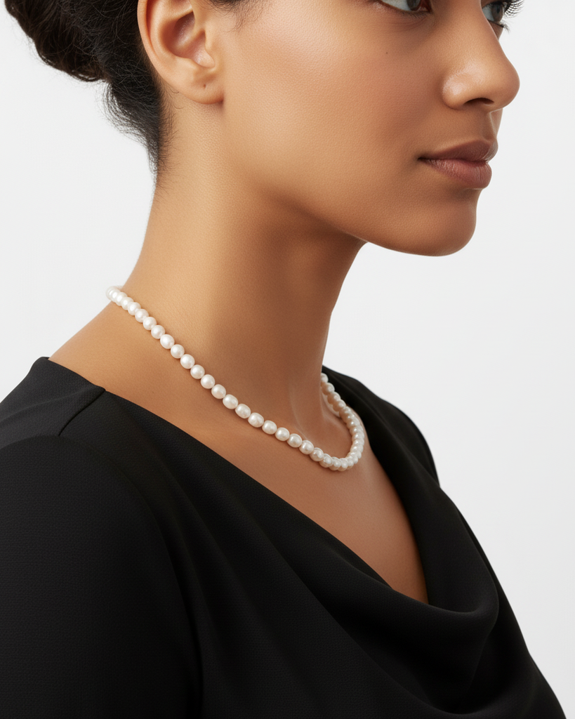 Elegant Pearl Necklace for Women WNEC204WH