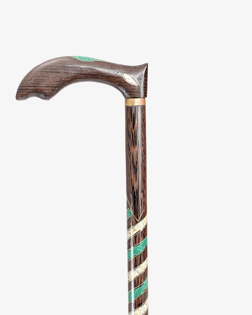 Malachite and mother-of-pearl cane CAN993