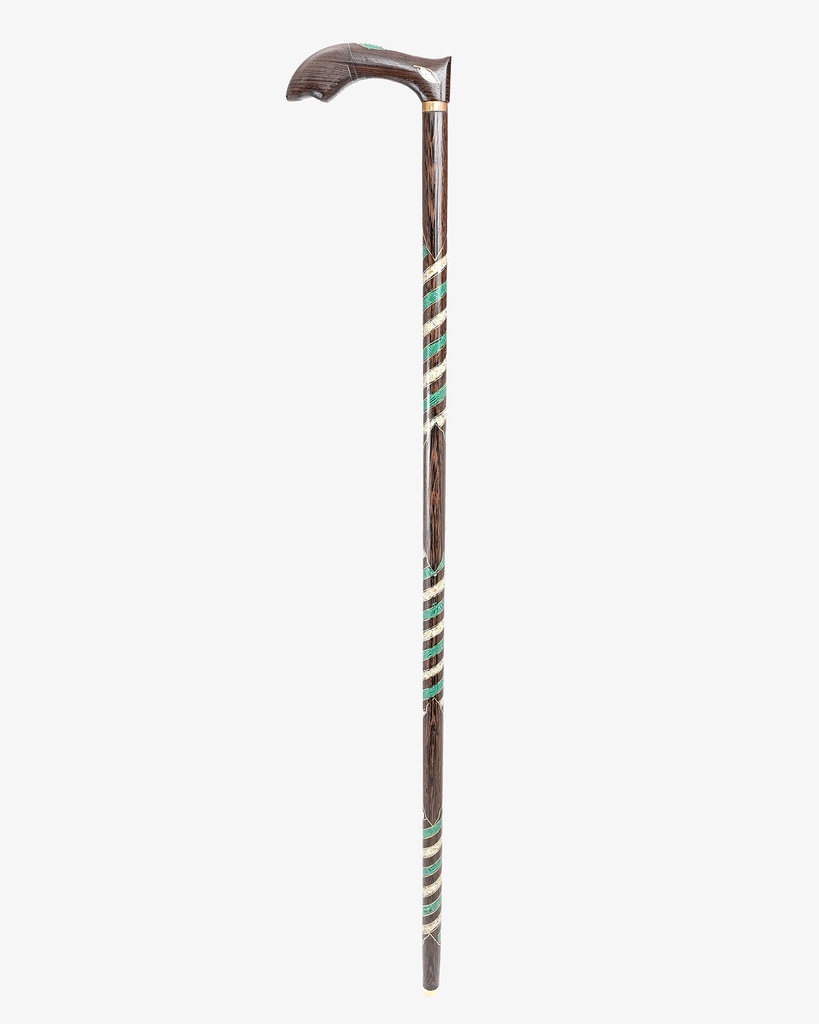 Malachite and mother-of-pearl cane CAN993