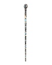 Ebanus wood cane with turquoise and pearl CAN996