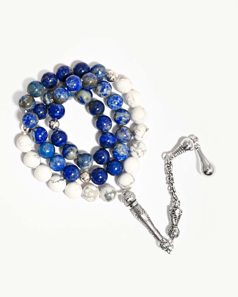 Lapis Lazuli and Howlite Rosary ROS5486BL