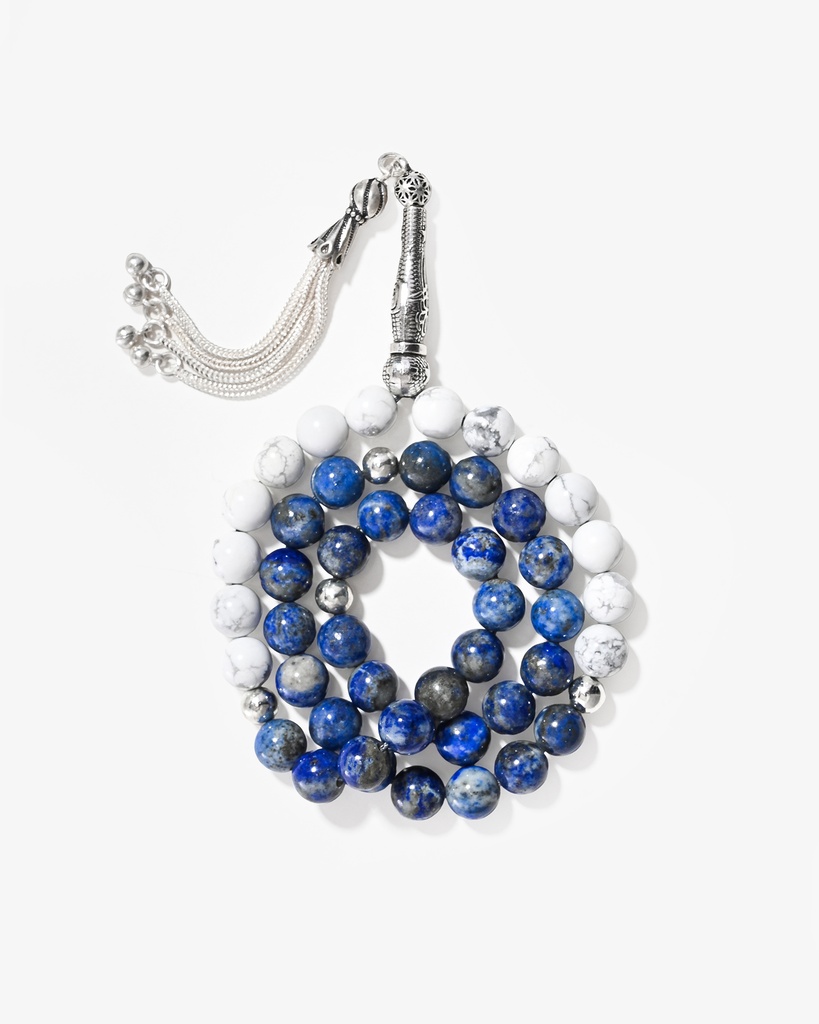Lapis Lazuli and Howlite Rosary ROS5486BL