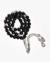 Black Agate Veined Rosary ROS5493BK