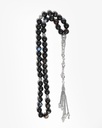 Black Agate Veined Rosary ROS5493BK