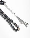 Black Agate Veined Rosary ROS5493BK