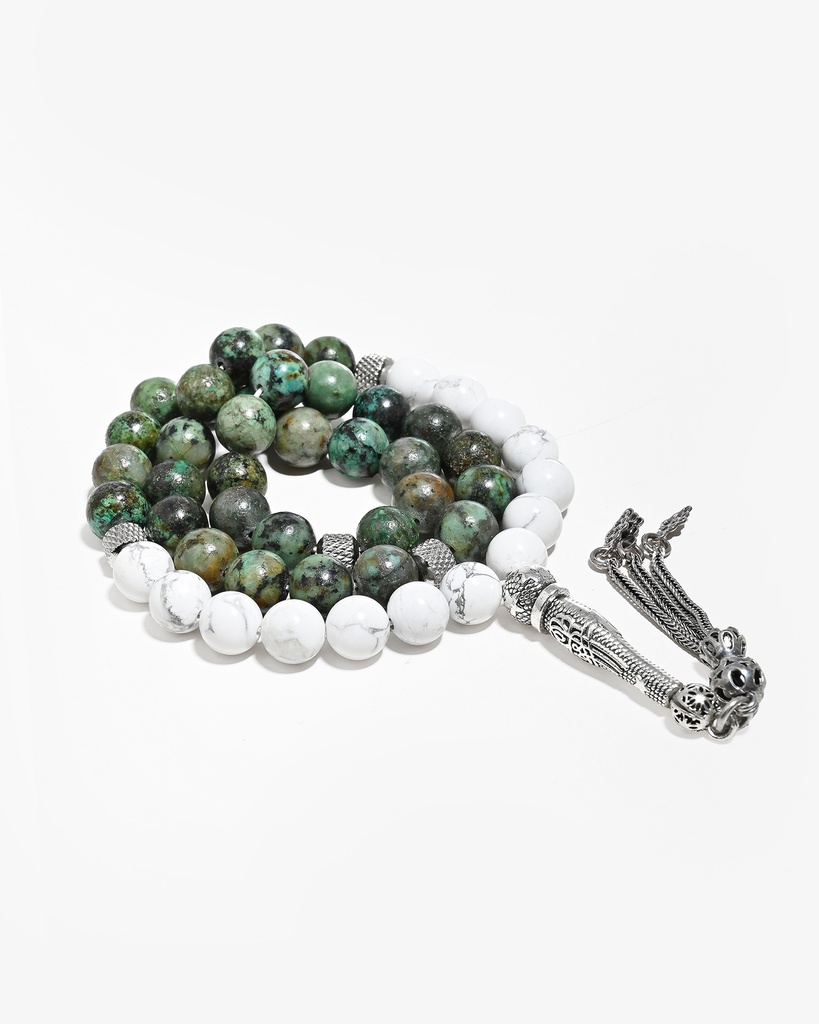 Turquoise and Howlite Stone Rosary ROS5489MC