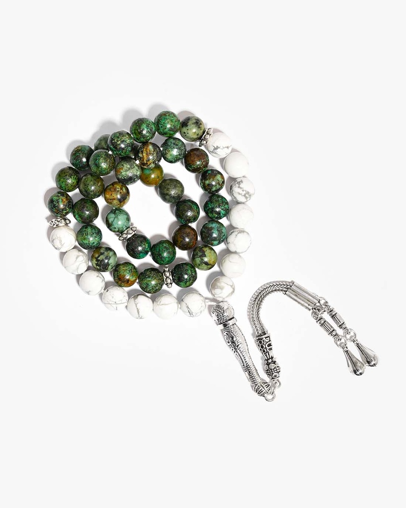 Turquoise and Howlite Stone Rosary ROS5489MC