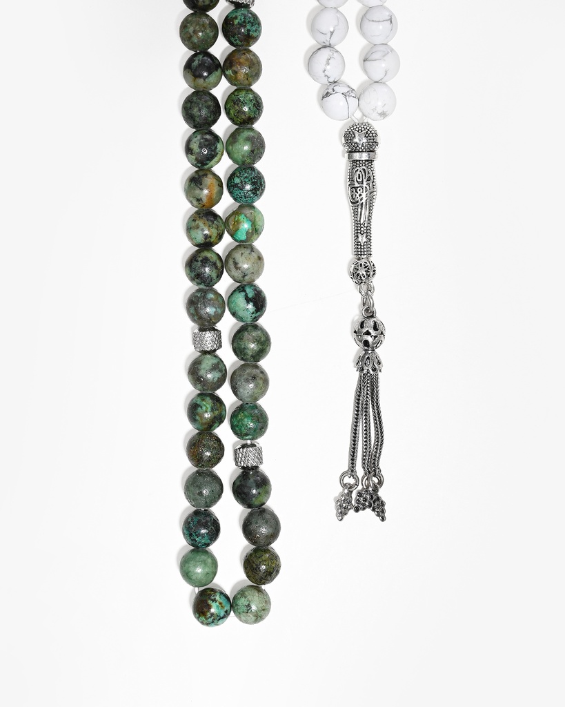 Turquoise and Howlite Stone Rosary ROS5489MC