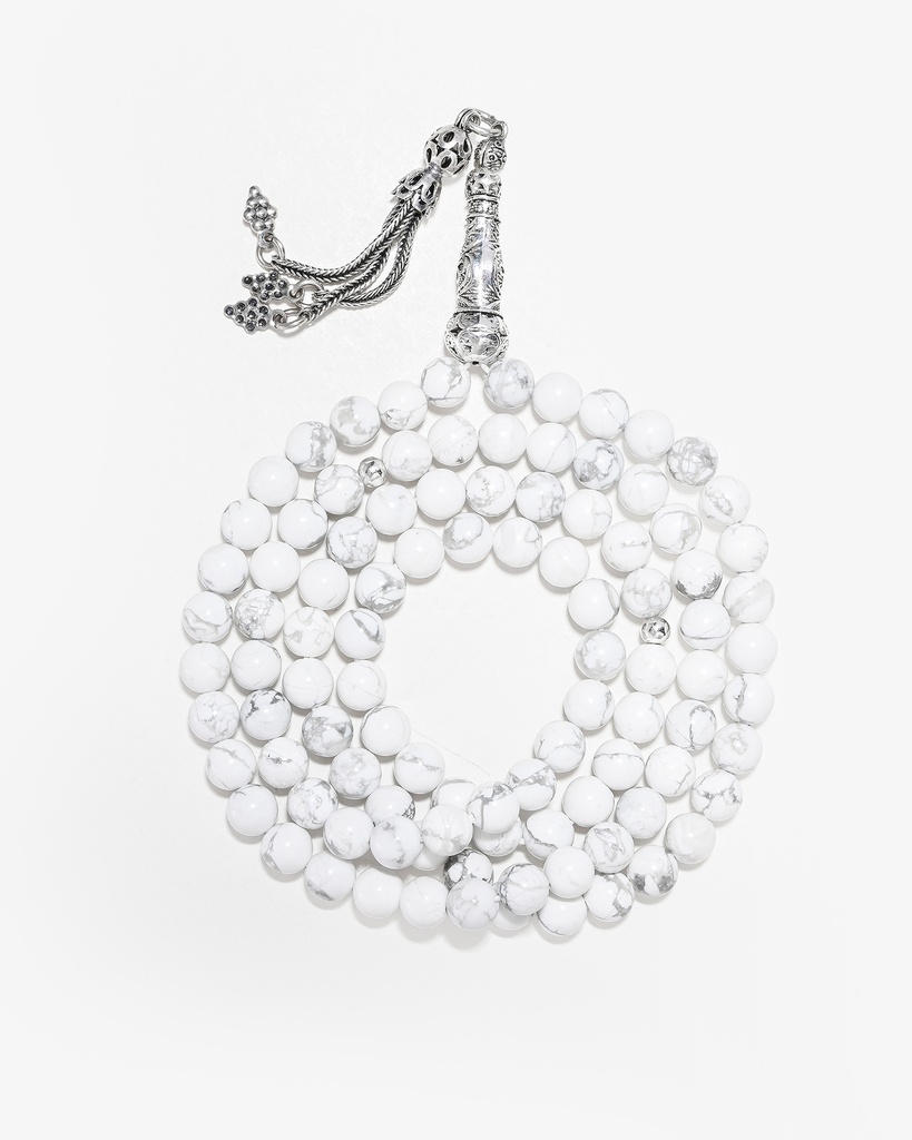 سبحة حجر الهولايت الطبيعي