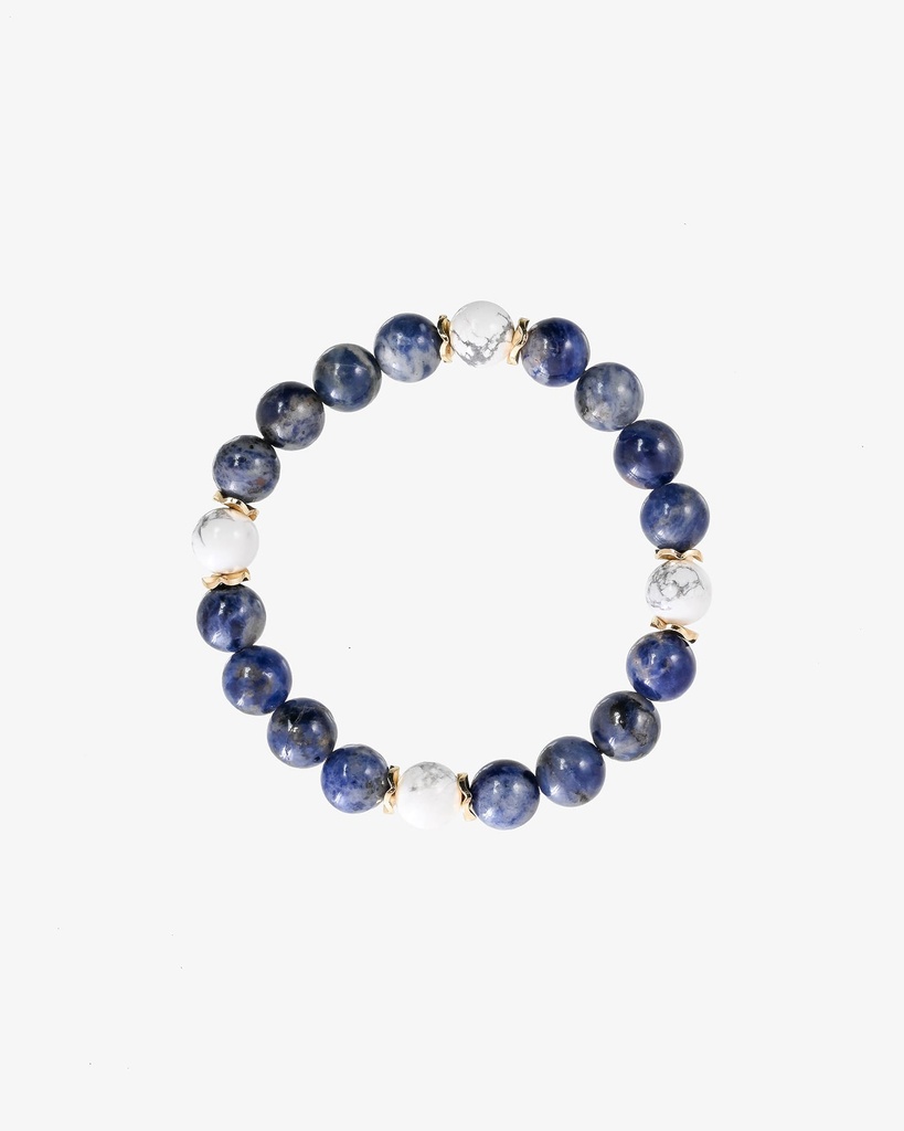 Sodolite and Howlite bracelet WBRA225BL
