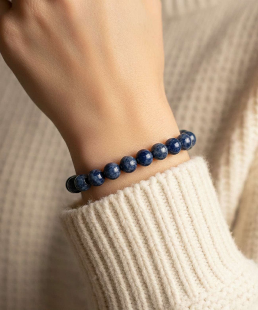 Second-class lapis lazuli bracelet BRA157BL