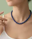 Natural lapis lazuli women's necklace WNEC183BL