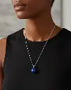 Women's chain lapis lazuli stone WNEC150BL