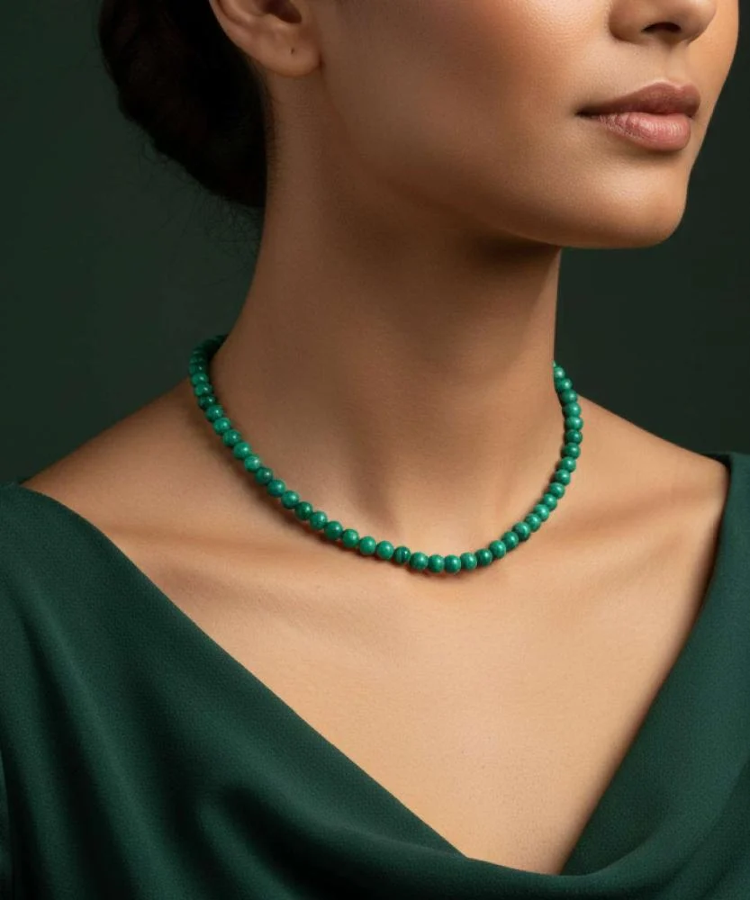 Natural Malachite Stone Women's Necklace WNEC178GN