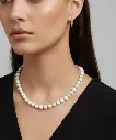 Women's necklace natural howlite stone WNEC189WH
