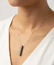 Women's chain, jade stone WNEC143GN