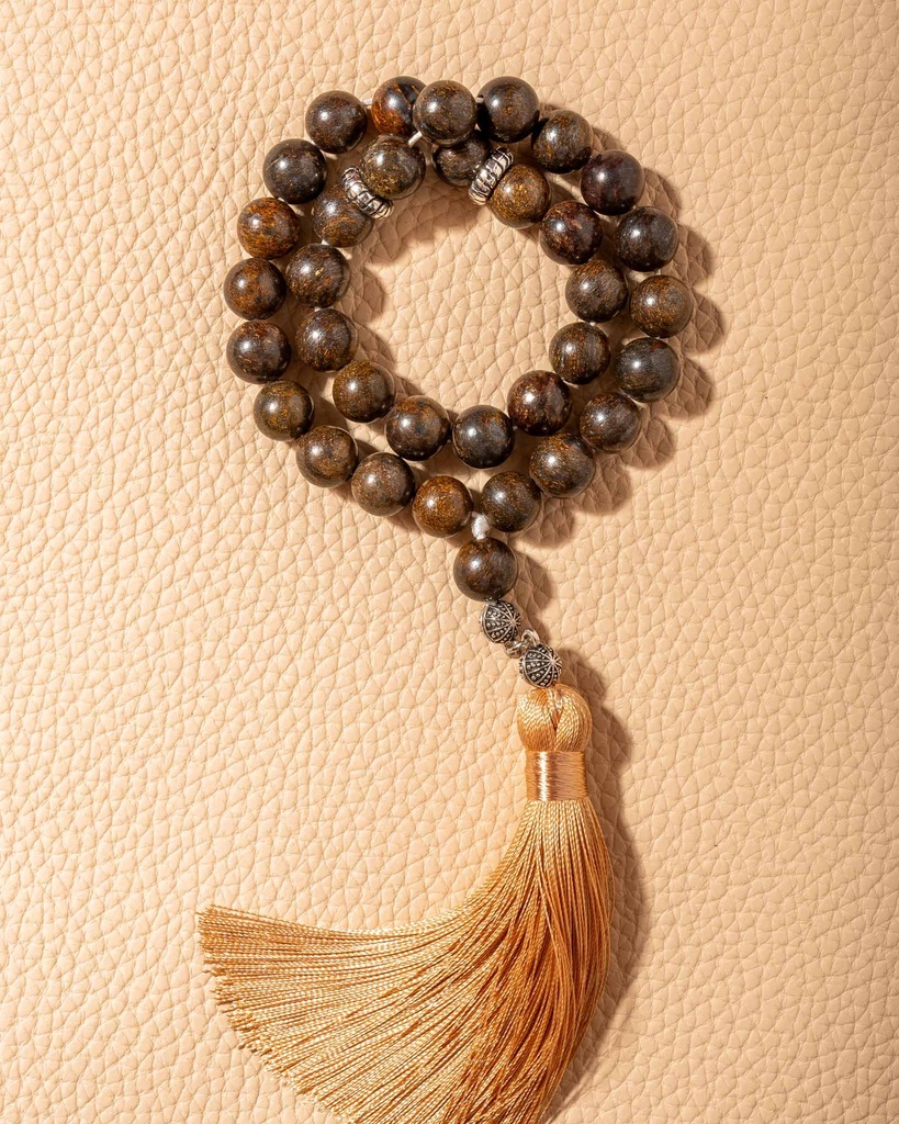 Bronzite stone rosary ROS8052BN