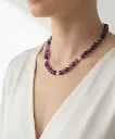 Amethyst necklace with a pearl WNEC296PR