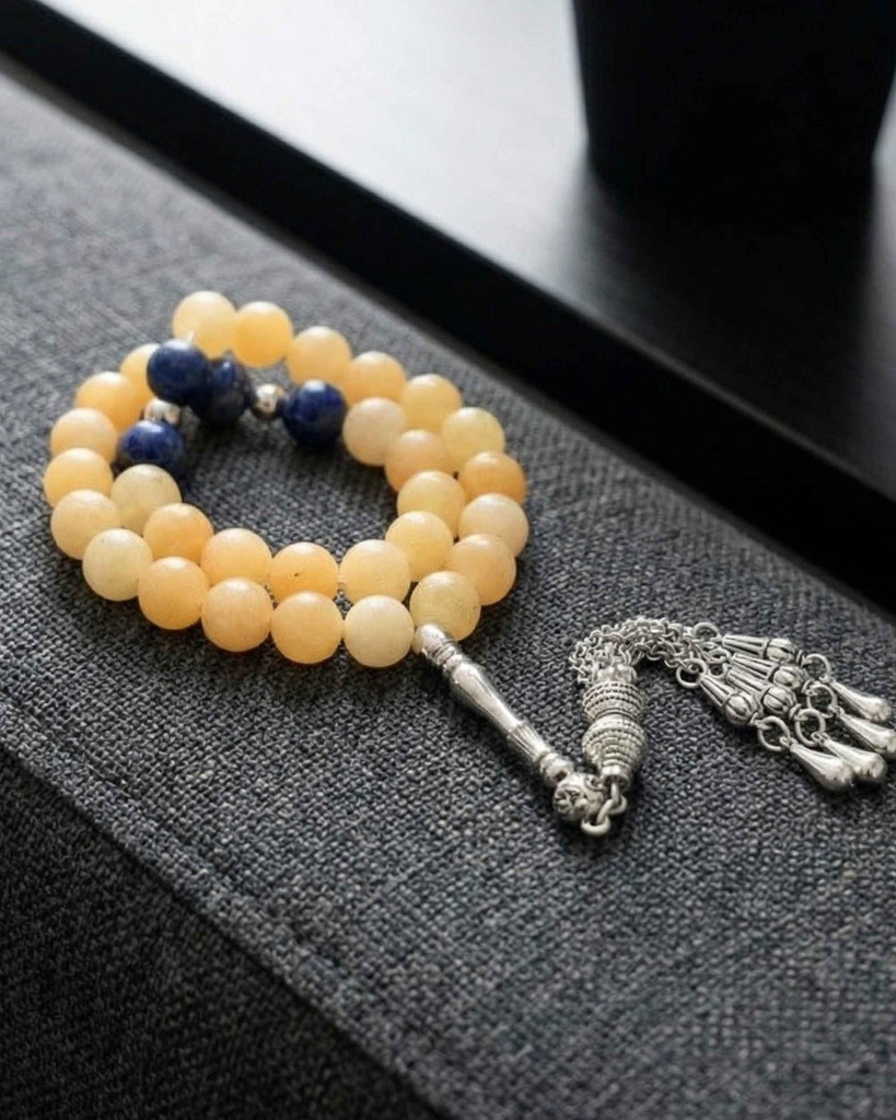 Aventurine & lapis lazuli stone rosary ROS8147BG