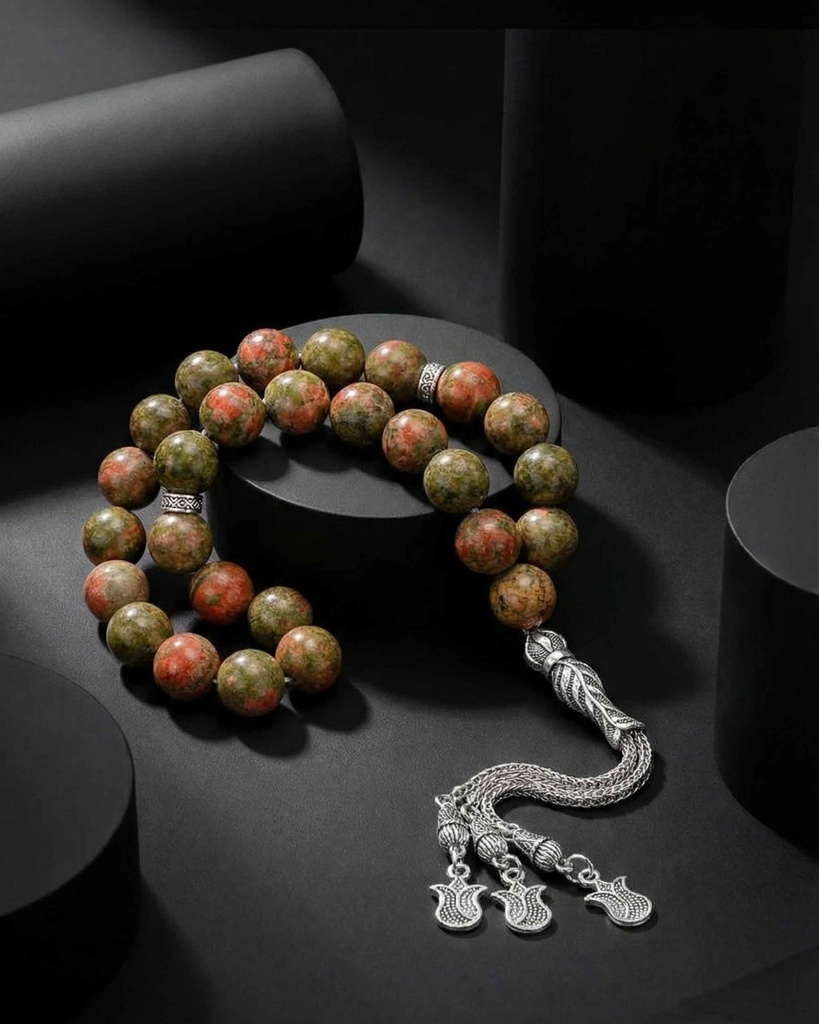 سبحة حجر يوناكيت طبيعي