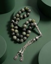 Green zebra stone rosary ROS8146GN
