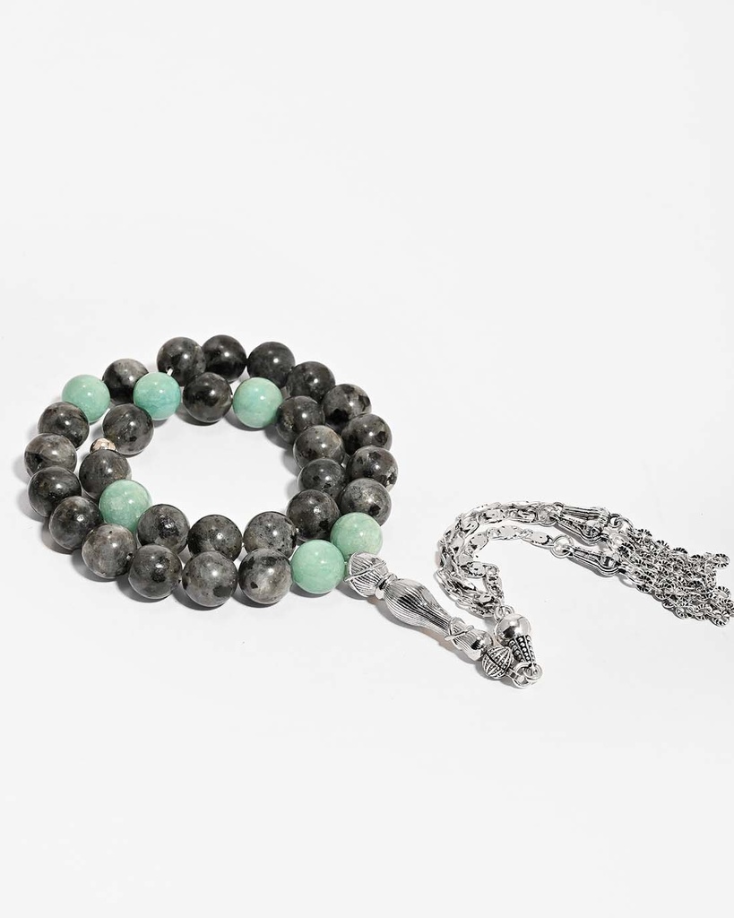 Labradorite and Aqua Marine Rosary ROS3082GY