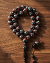 Coral and turquoise silver rosary ROS5460MC