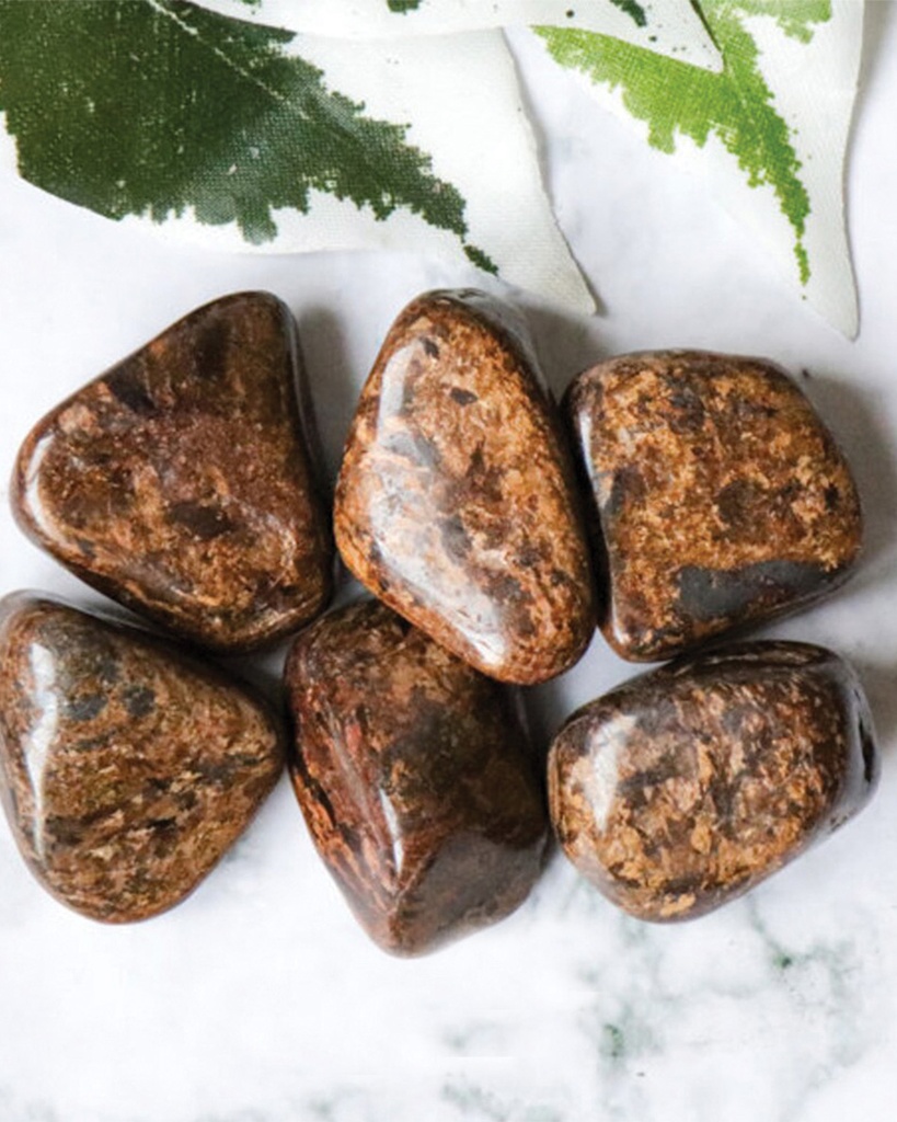 Bronzite stone rosary ROS805BN