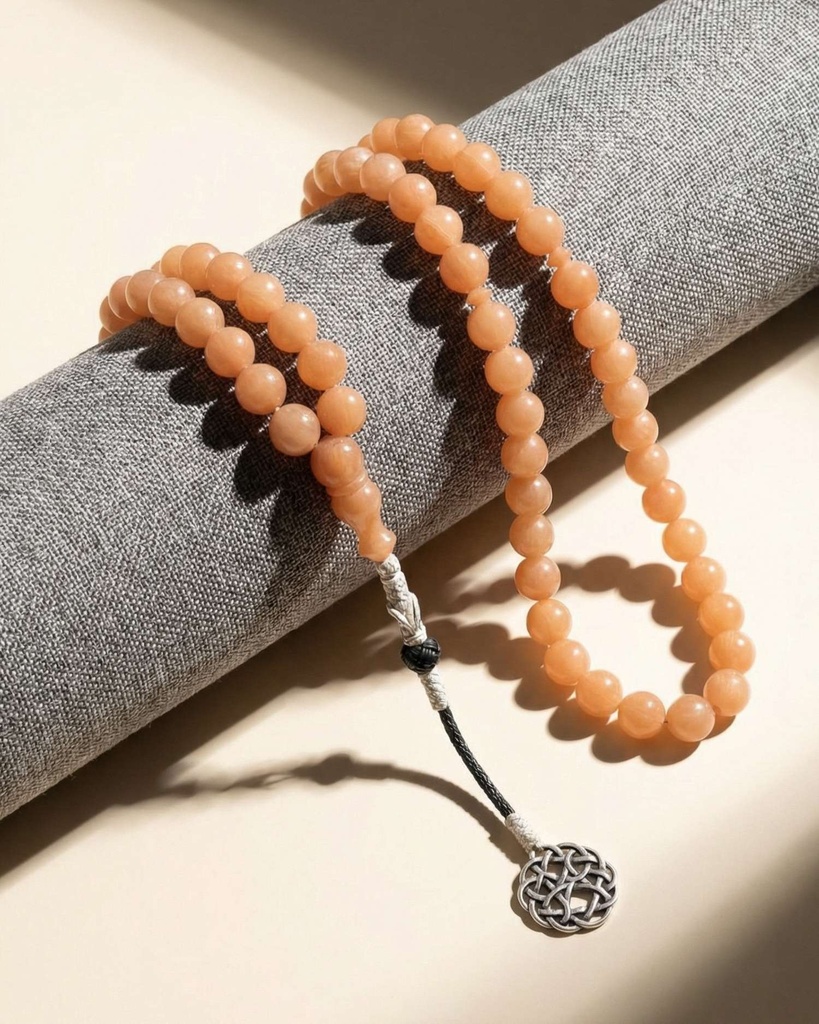 سبحة سندلوس بلون بيج مُعَرق