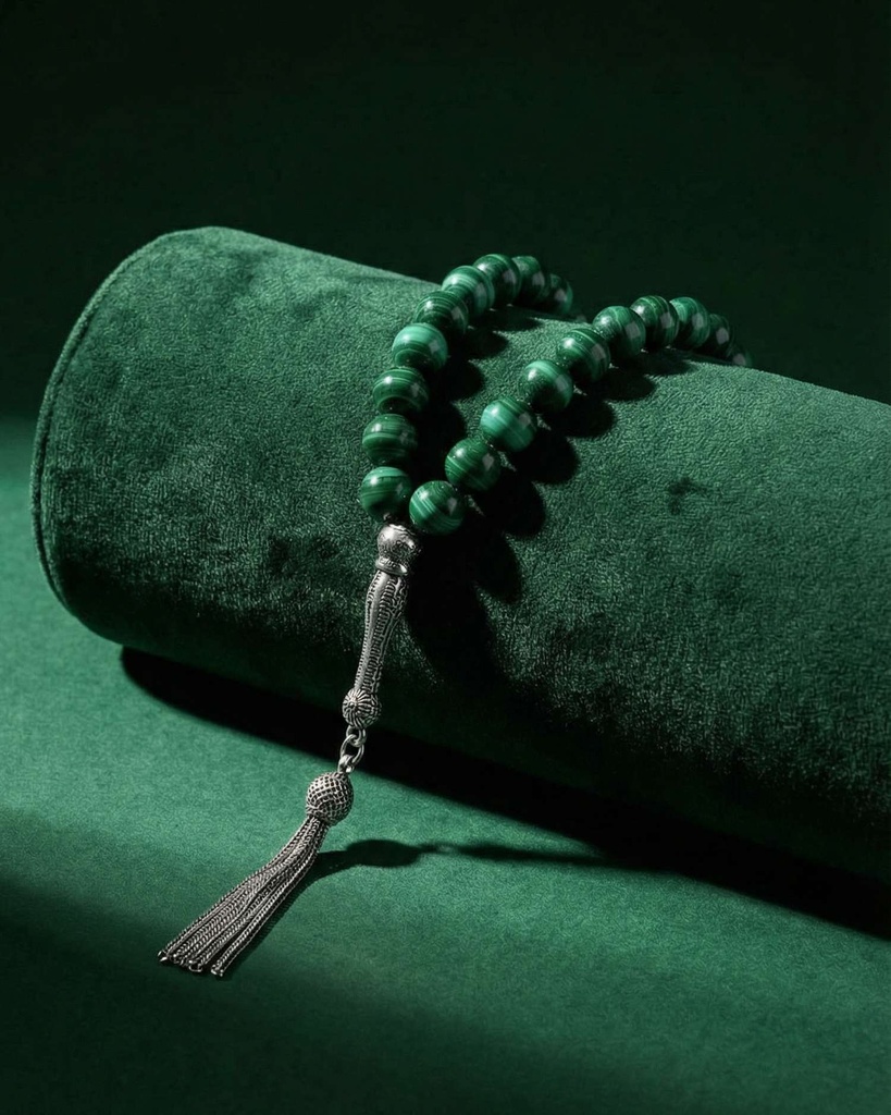 SILVER ROASRY MALAKIT STONE ROS3077GN