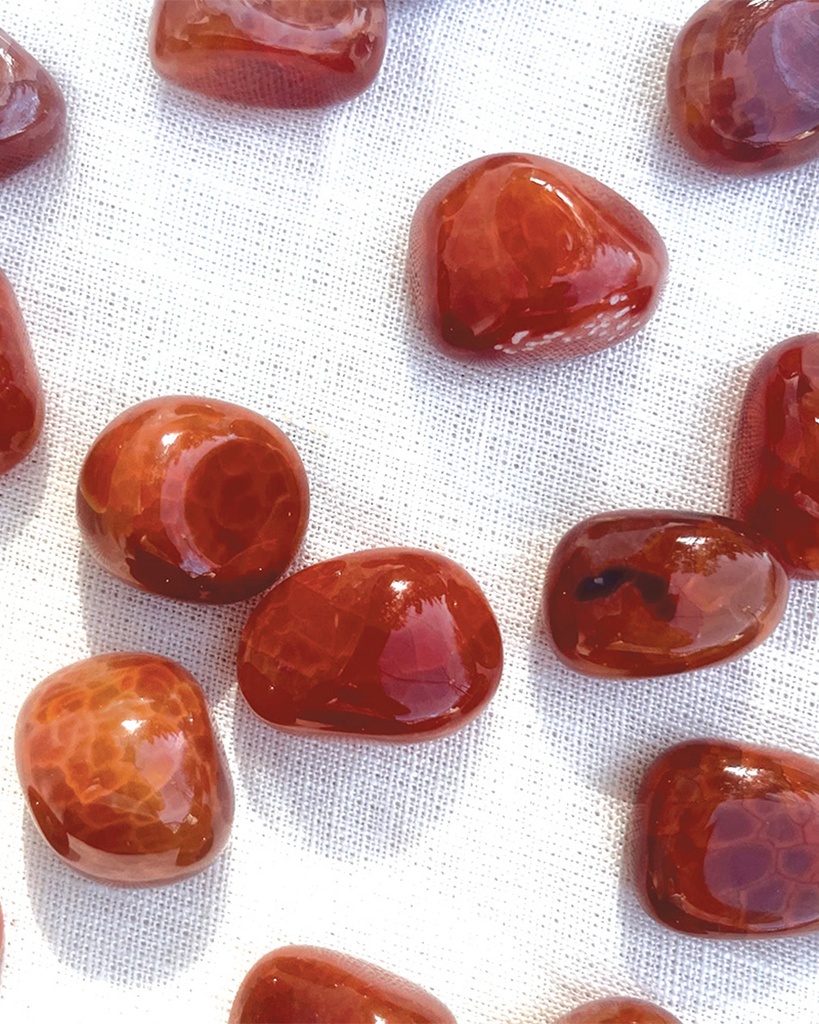 Agate carnelian stone rosary ROS382HV