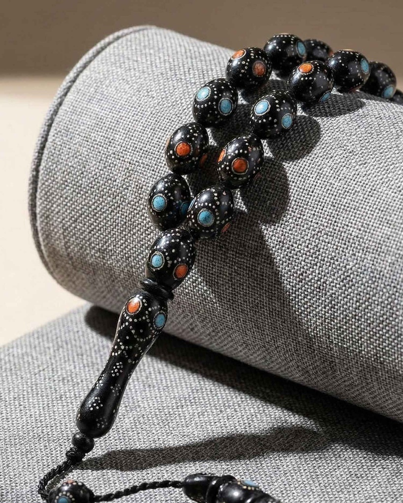 Cook wood silver rosary ROS5362MC