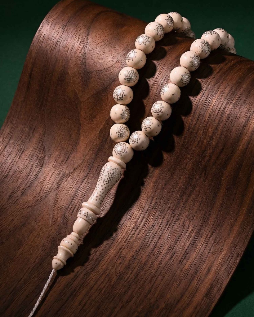 Ivory rosary, elephant tusk ROS5527WH