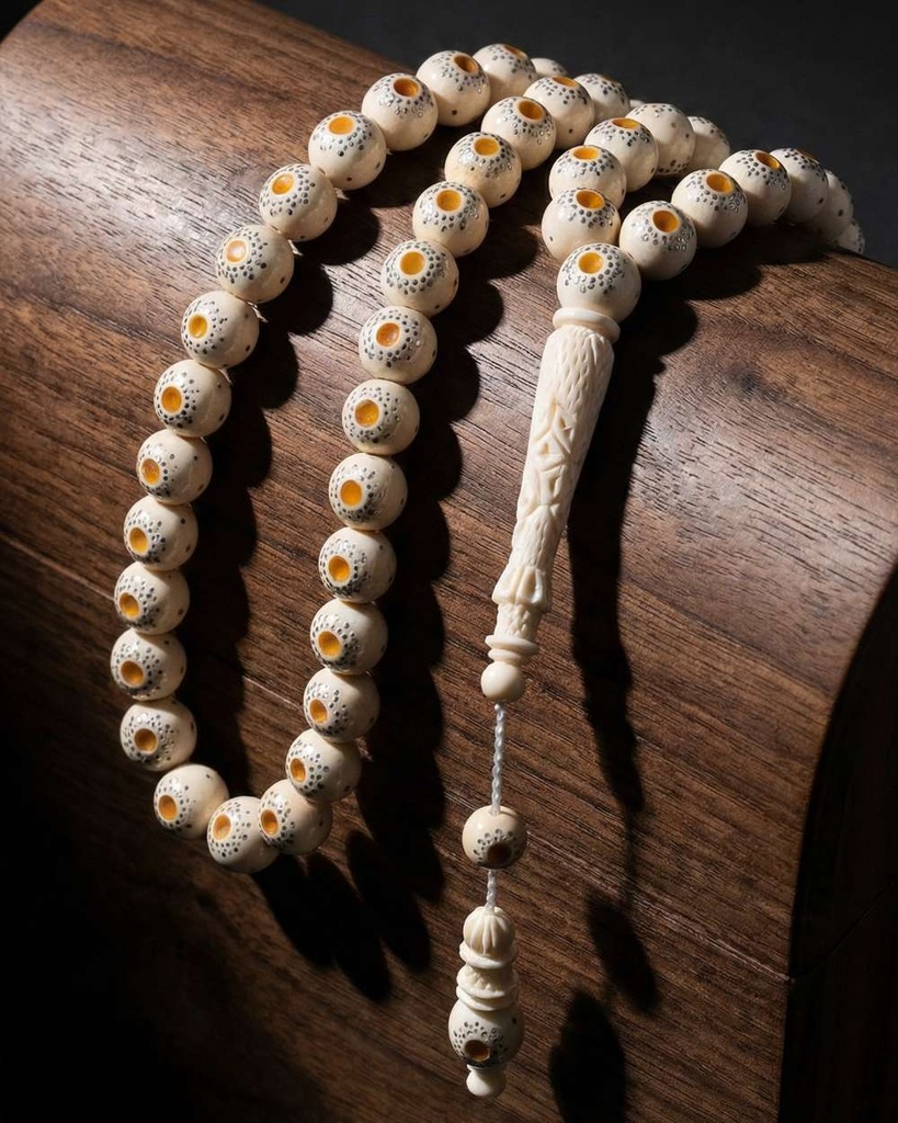 Ivory rosary, elephant tusk ROS5526WH