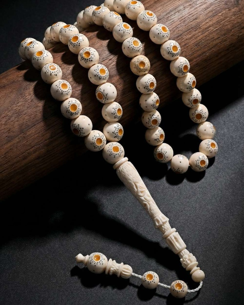 Ivory rosary, elephant tusk ROS5526WH