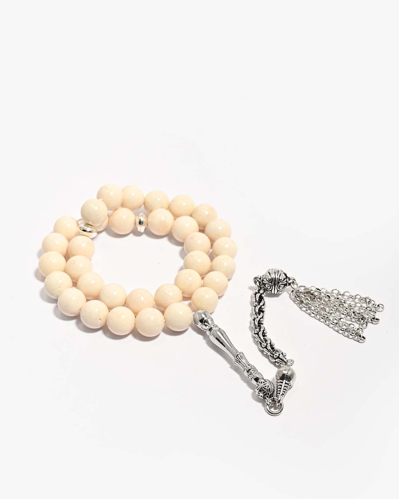 natural coral rosary ROS5548WH