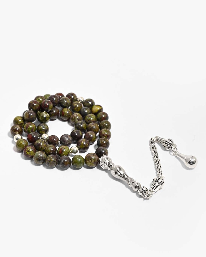 Luxury rosary with dragon blood stone ROS5540GN