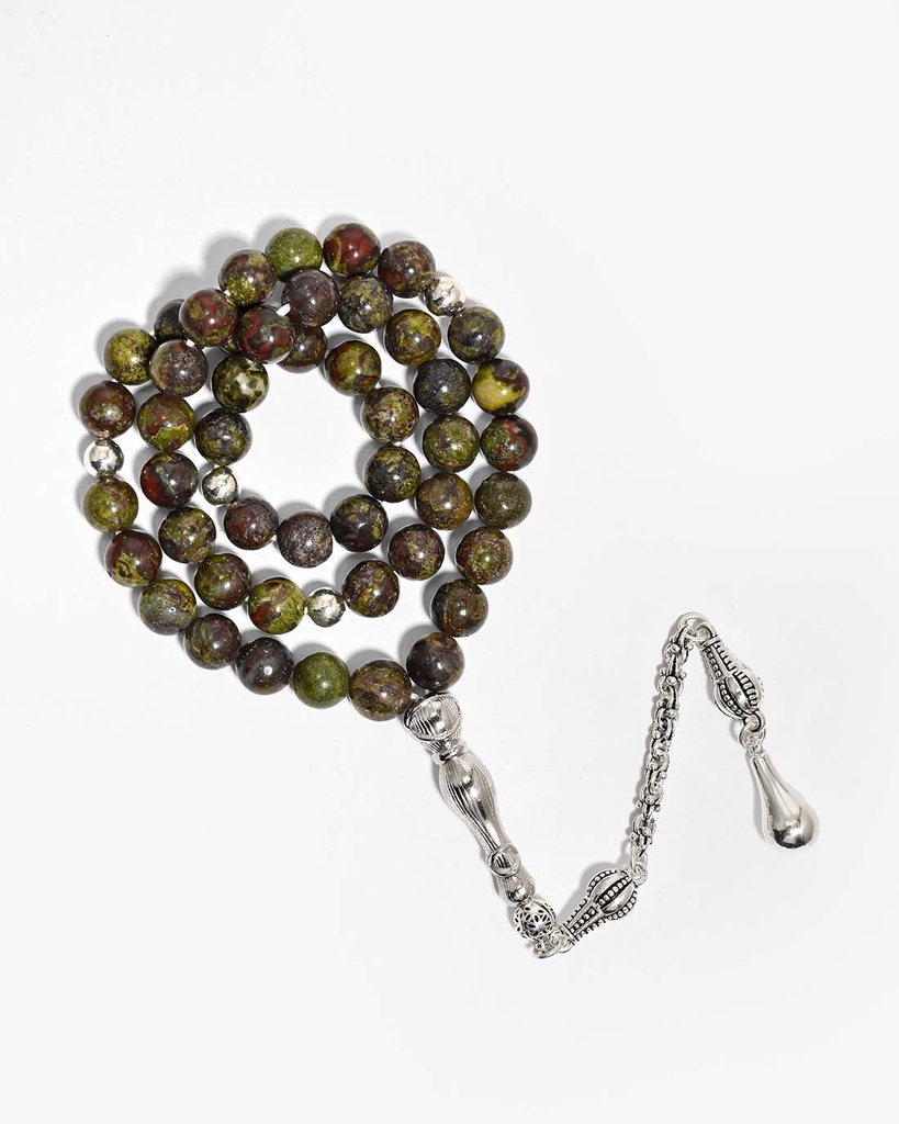 Luxury rosary with dragon blood stone ROS5540GN