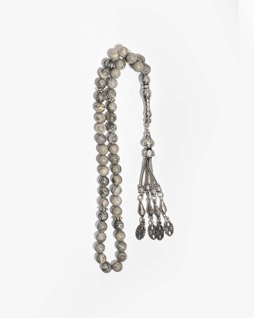 Gray jasper stone rosary ROS5539GY