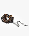 Agate stone rosary with veins ROS5538BN