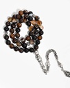 Agate stone rosary with veins ROS5538BN