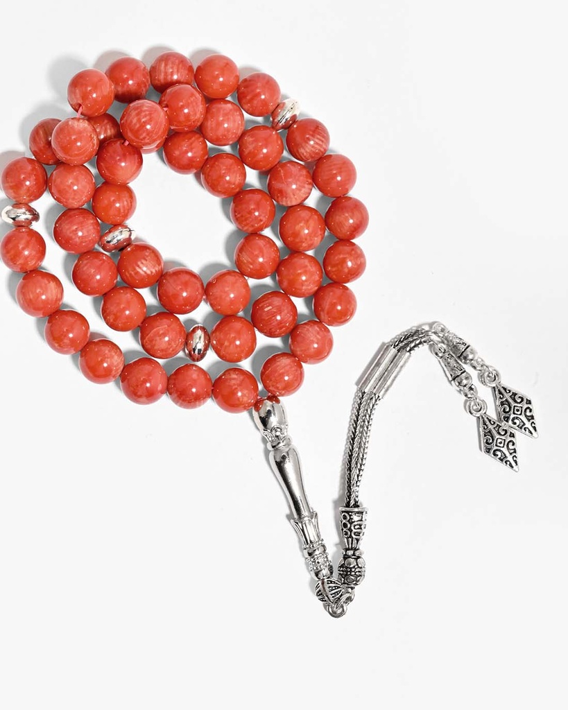 natural coral rosary ROS5550RD