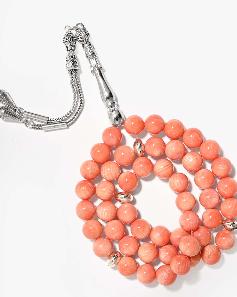 natural coral rosary ROS5549PK