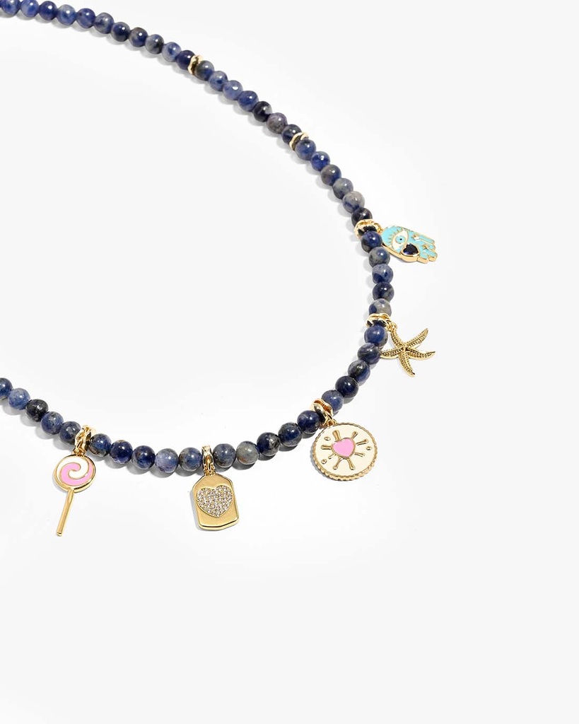 سلسلة نسائي سوداليت طبيعي أزرق داكن فاخر