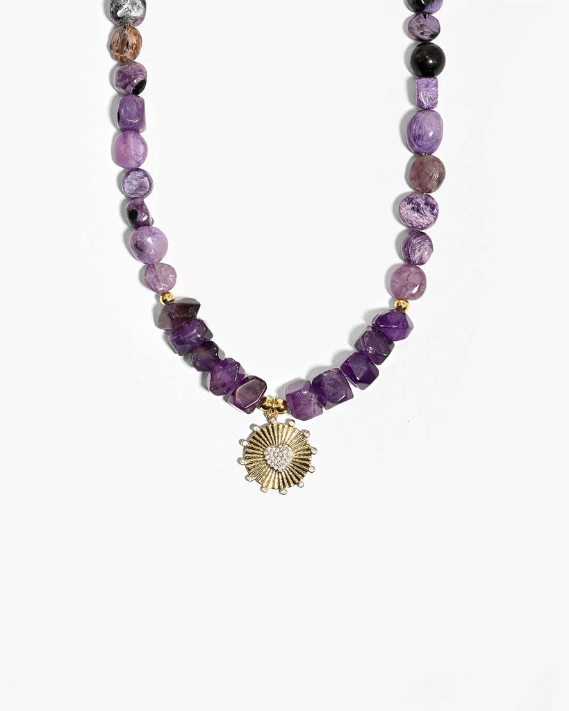 Gemstone necklace WNEC332PR