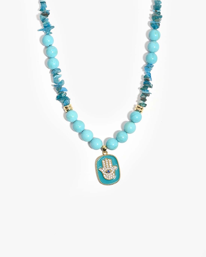 Turquoise and Apatite Stone WNEC331LL